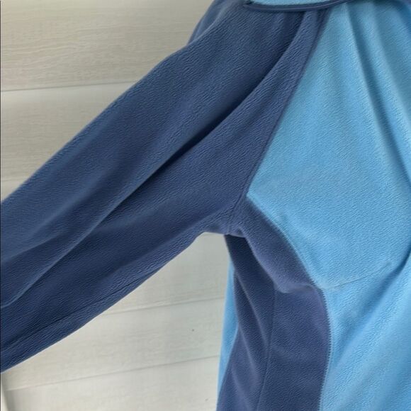 Women’s  Blue Quarter-Zip Sweater - Picture 3 of 6